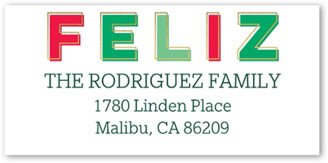 Christmas Address Labels: Colorful Modern Address Label, Green, Address Label, Matte