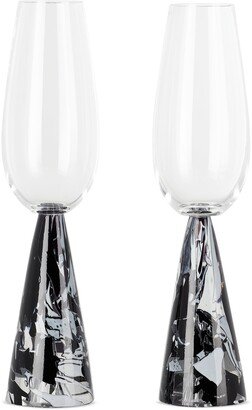 SSENSE Exclusive Black & White Nougat Flutes Set