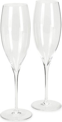 Dimple 2-Piece Crystal Champagne Glass Set