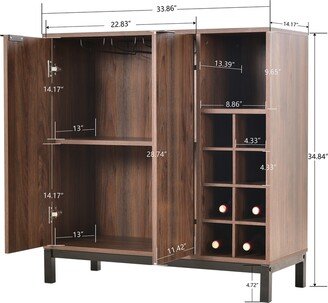 Sideboards and Buffets With Storage Coffee Bar Cabinet