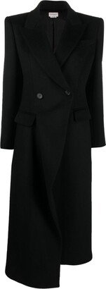 Asymmetric Double-Breasted Wool Coat