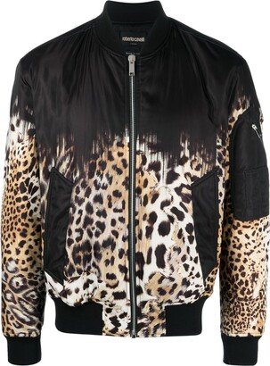 Leopard-Print Bomber Jacket