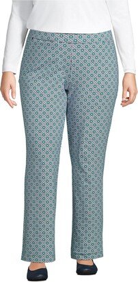 Plus Size Starfish Mid Rise Straight Leg Elastic Waist Pull On Pants