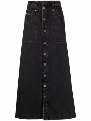 A-line denim skirt