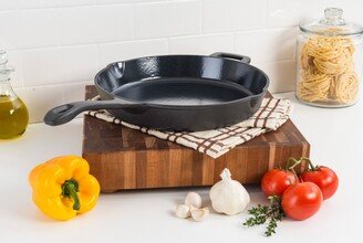 12 Enamel Coated Cast Iron Fry Pan