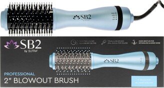 Professional Blowout Brush - Metalic Baby Blue by Sutra for Unisex - 2 Inch Hair Brush