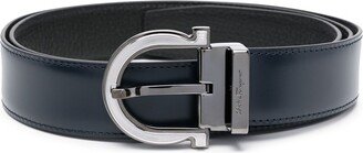 Double adjustable Gancini belt