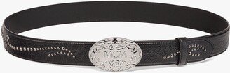 Aren Studded Belt 1.5 in Crushed Leather