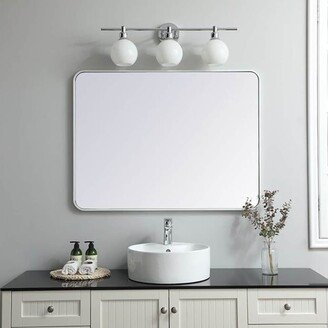 Snake River Décor 30x40 Soft Corner Metal Rectangular Mirror White