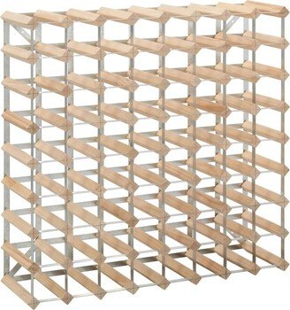 Wine Rack for 72 Bottles Solid Pinewood - Beige/khaki