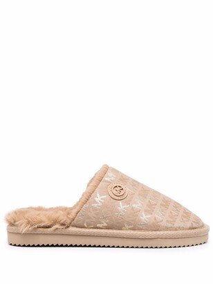 Janis monogram-print slippers