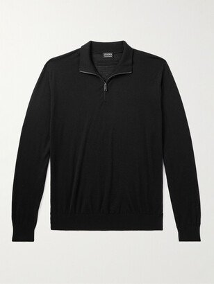 Slim-Fit High Performance™ Wool Half-Zip Sweater-AA
