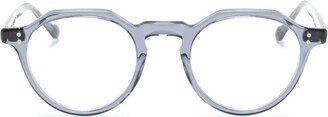 Attachee geometric-frame glasses