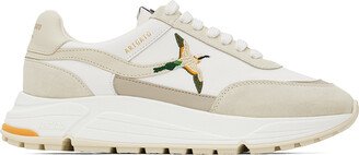 Beige & White Rush Bee Bird Sneakers