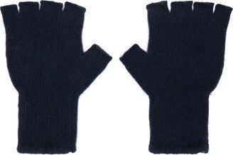 Navy Heavy Fingerless Gloves