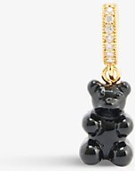 Crystal Haze Womens Black/gold Gummy Bear 18ct Gold-plated Brass Pendant