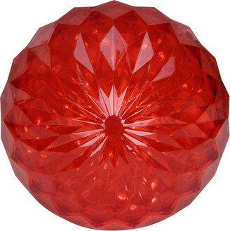 Northlight 6 LED Lighted Red Crystal Sphere Outdoor Christmas Decoration