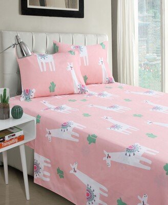 Harper Lane Cool Llama Full Sheet Set, 4 Pieces