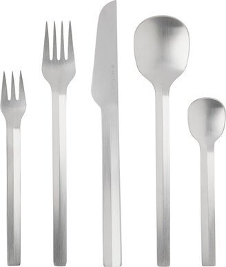 Silver V Flatware Set, 5 pcs