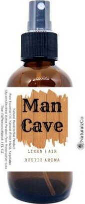 Man Cave Woodsy Room Spray | Rustic Men's All Natural Air Linen Man's Scent Essential Oil 4 Fl Oz