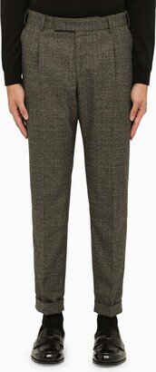 PT Torino Grey wool regular trousers