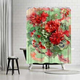 71 x 74 Shower Curtain, Geranium 1 by Suren Nersisyan