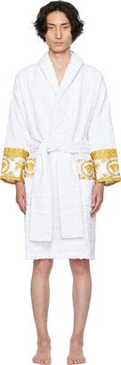 White 'I Heart Baroque' Bathrobe