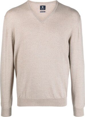 Boggi Milano V-neck virgin wool jumper