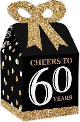 Big Dot Of Happiness Adult 60th Birthday - Square Favor Gift Boxes - Party Bow Boxes - 12 Ct