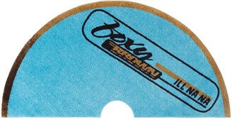 Curves by Sean Brown Blue Half-Disc Floor Mat