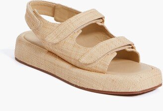 Natural Straw Blaise Two Band Platform Sandal