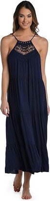 Coastal Covers High Neck Dress (Indigo) Women's Swimwear