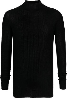 Ribbed-Knit High-Neck Jumper