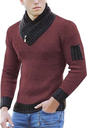 Lcxifdre Men's Knitted Turtleneck Sweaters