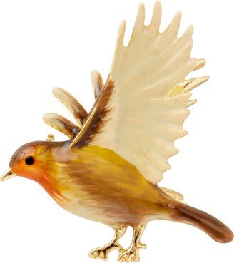 Fable England Fable Enamel Flying Robin Brooch