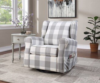 RASOO Transitional Style Swivel Chair, Metal Leg, Wooden Inner Frame, Loose Seat & Tight Back Cushion, Removable Cushion Cover