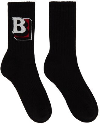 Black 'B' Logo Sports Socks