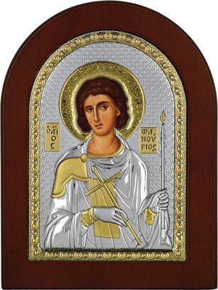 Saint Fanourios - Greek Orthodox Byzantine-Silver Icon