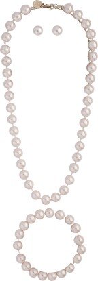 Lovisa Pink Classic Pearl Necklace Earrings Bracelet Set