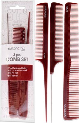 Comb Set by SalonChic for Unisex - 3 Pc Comb