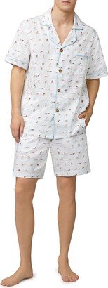 Surf's Up Print Organic Cotton Short Pajamas
