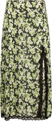 Sibilla floral-print midi skirt