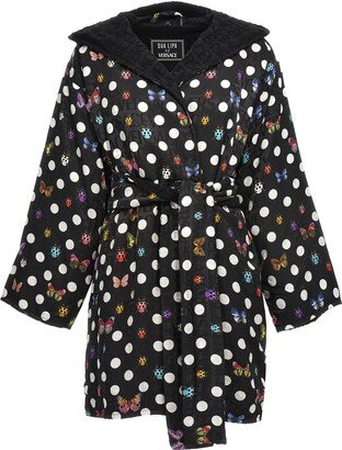 'heritage Butterflies & Ladybugs Polka' Bathrobe