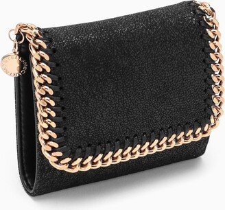 Black\/gold Small Falabella Wallet