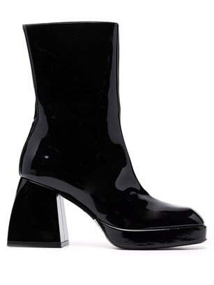 High-Shine Ankle Boots