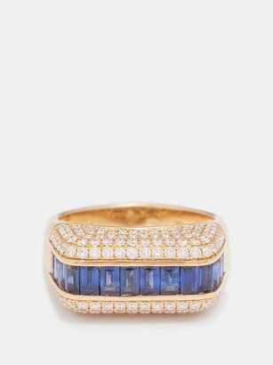 Rainbow K Empress Diamond, Sapphire & 18kt Gold Ring