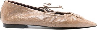 Bimba y Lola pointed-toe leather Ballerina shoes