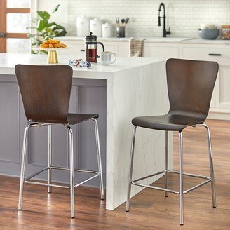 Simple Living 30-inch Pisa Bentwood and Chrome Stools