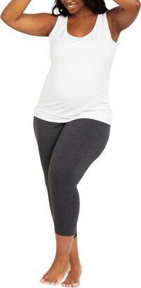 Essential Stretch Over the Bump Maternity Crop Leggings - Plus Size