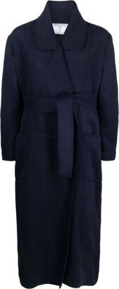 Faux Double-Breasted Belted Midi Coat-AA